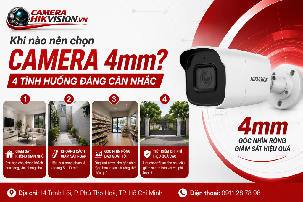 Khi nào nên chọn camera 4mm? 4 tình huống đáng cân nhắc