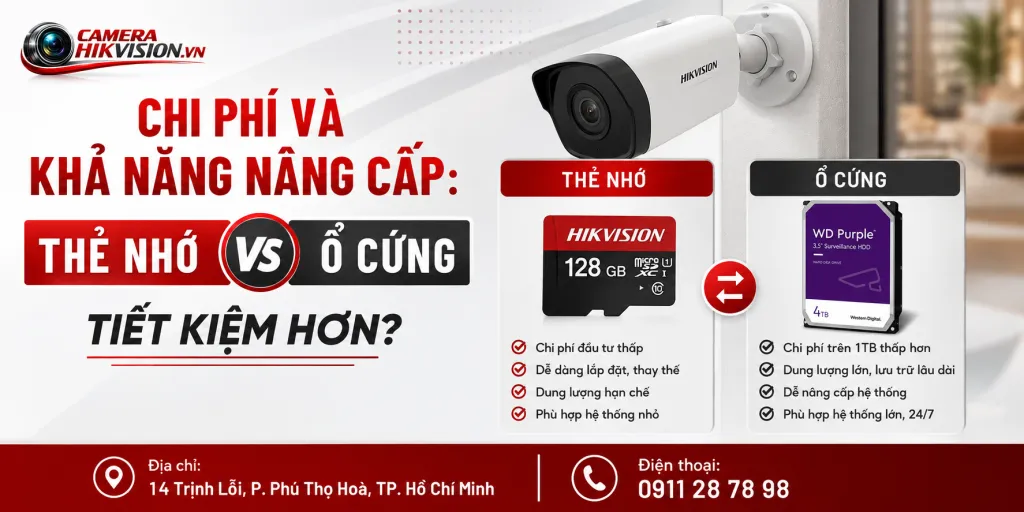Chi phí và khả năng nâng cấp: thẻ nhớ hay ổ cứng tiết kiệm hơn?