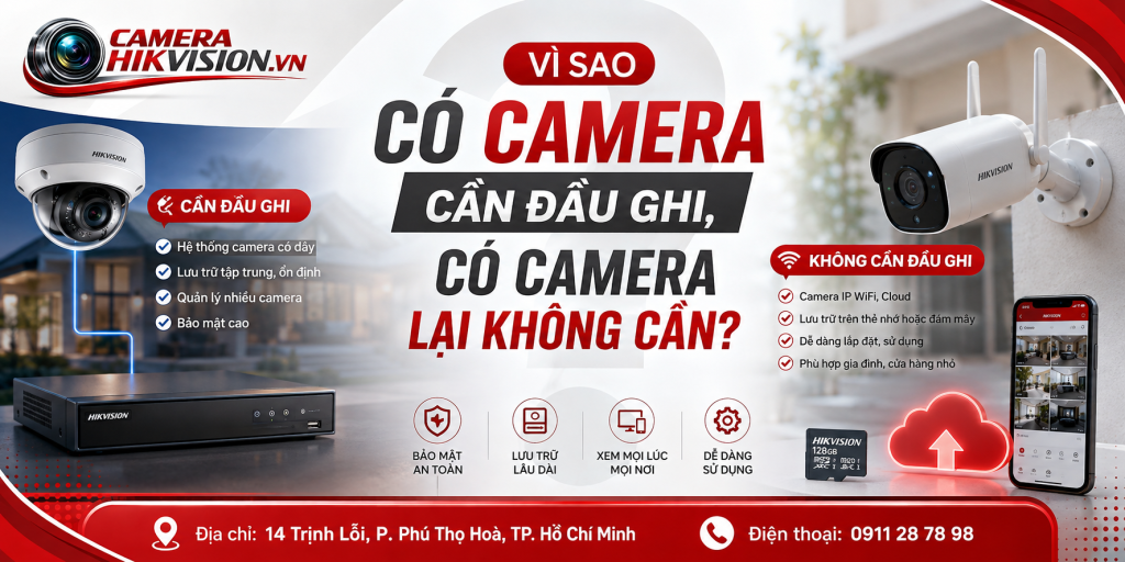 Vì sao có camera cần đầu ghi, có camera lại không cần?