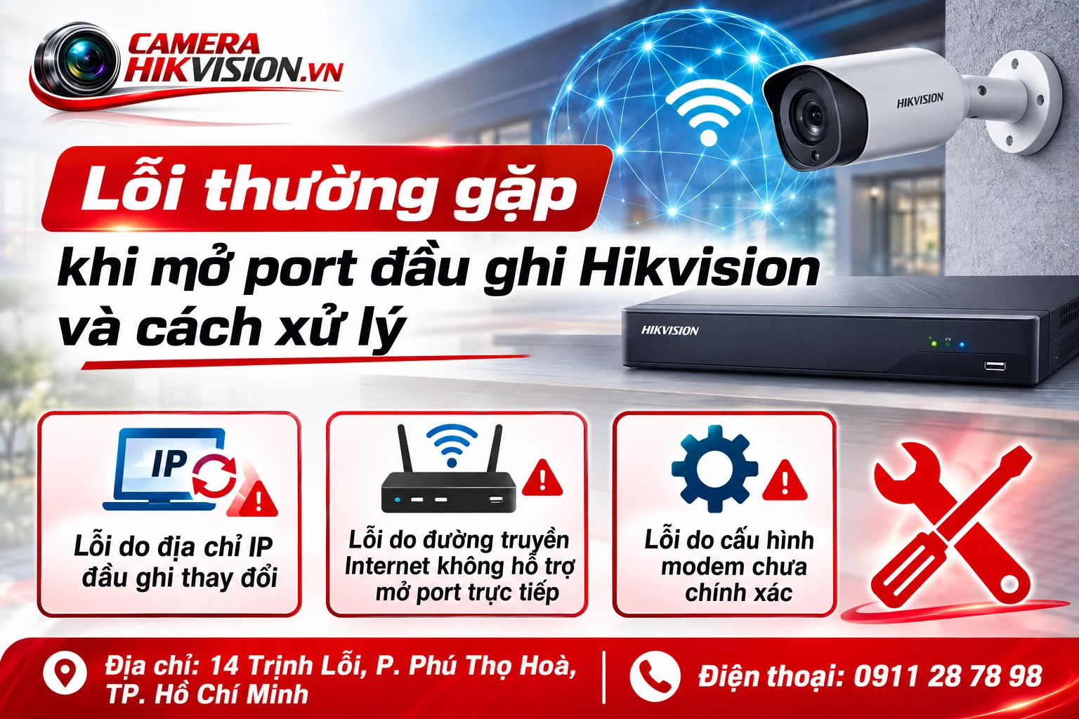Lỗi thường gặp khi mở port đầu ghi Hikvision và cách xử lý
