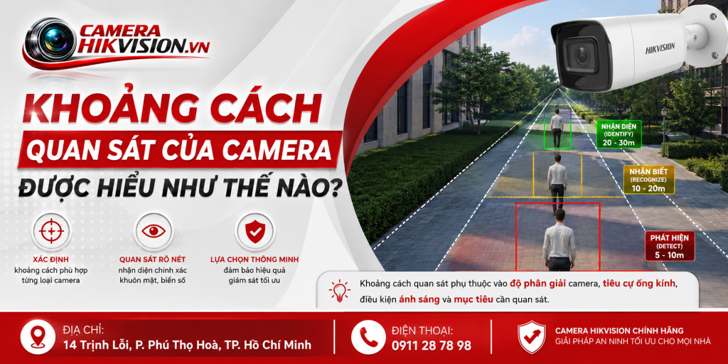Khoảng cách quan sát của camera được hiểu như thế nào?