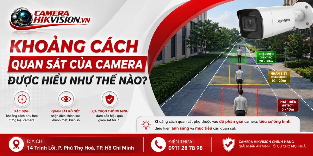 Khoảng cách quan sát của camera được hiểu như thế nào?