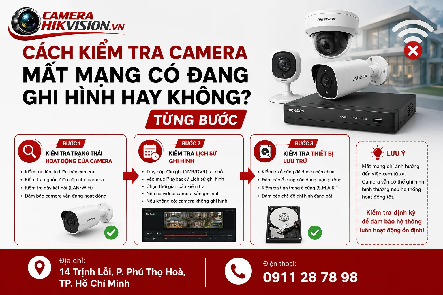 Cách kiểm tra camera mất mạng có đang ghi hình hay không từng bước
