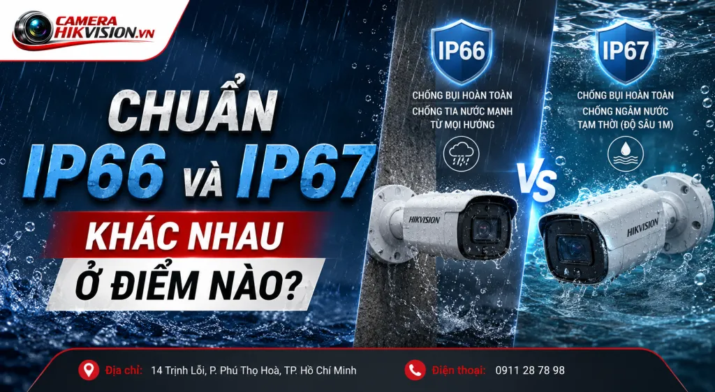 Chuẩn IP66 và IP67 khác nhau ở điểm nào?
