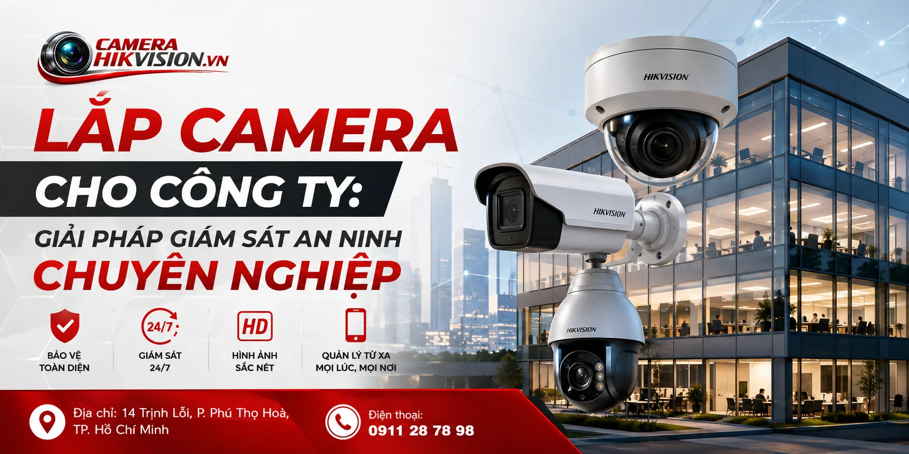 Lắp camera cho công ty: Giải pháp giám sát an ninh chuyên nghiệp