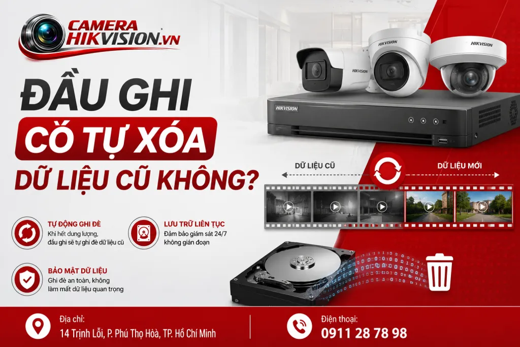 Đầu ghi có tự xóa dữ liệu cũ không?