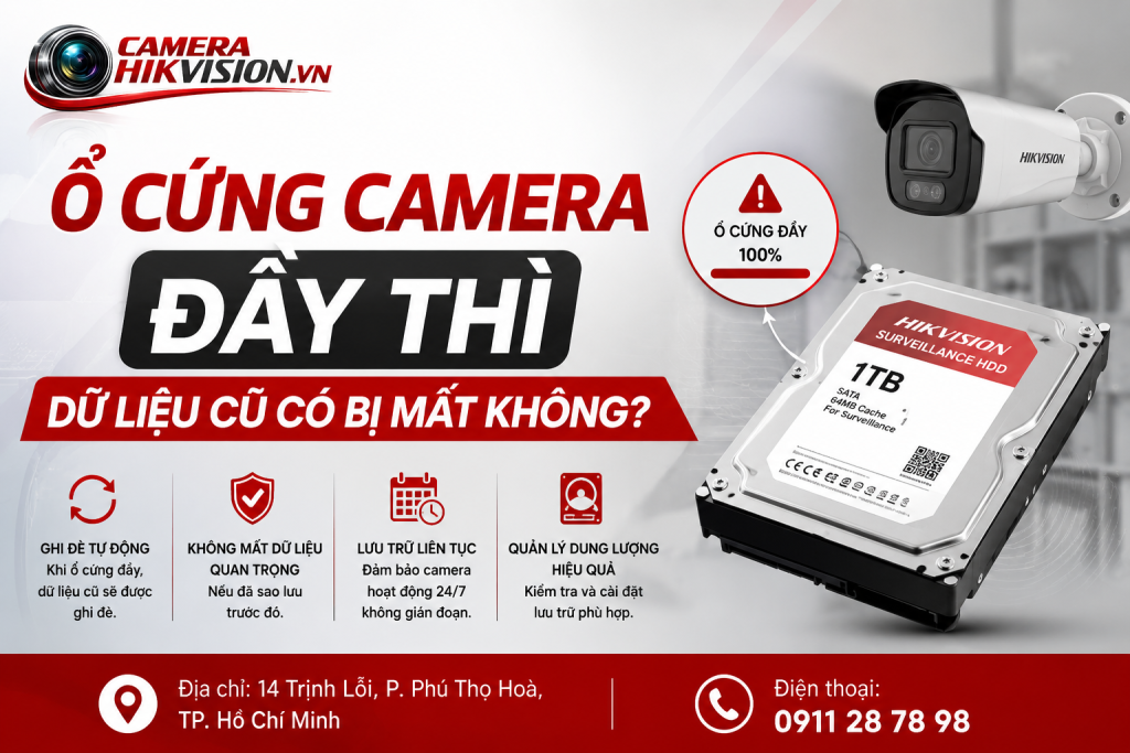 Ổ cứng camera đầy thì dữ liệu cũ có bị mất không?