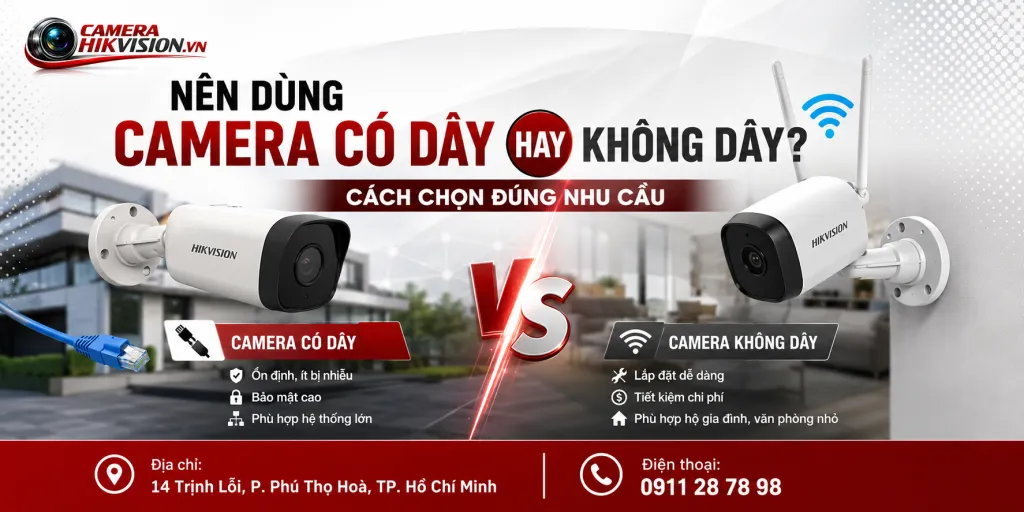 Nên Dùng Camera Có Dây Hay Không Dây? Cách Chọn Đúng Nhu Cầu