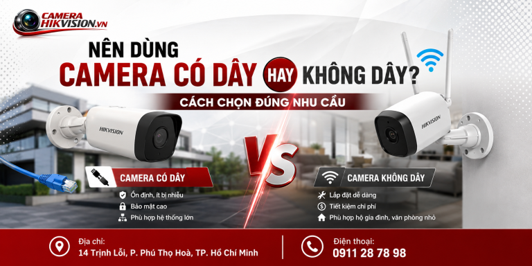 Nên Dùng Camera Có Dây Hay Không Dây? Cách Chọn Đúng Nhu Cầu