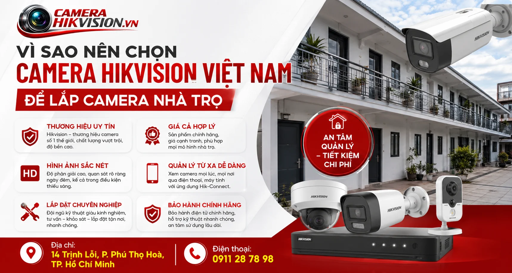 Vì sao nên chọn Camera Hikvision Việt Nam để lắp camera nhà trọ