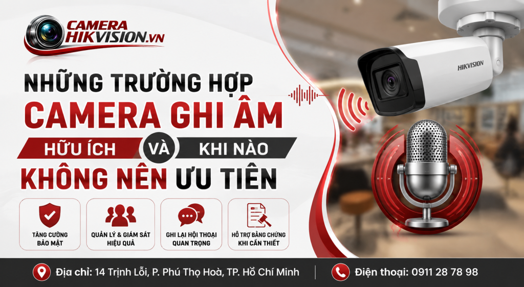 Những trường hợp camera ghi âm hữu ích và khi nào không nên ưu tiên