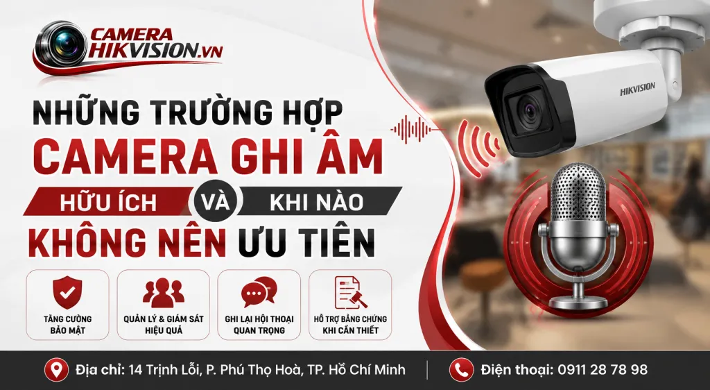 Những trường hợp camera ghi âm hữu ích và khi nào không nên ưu tiên