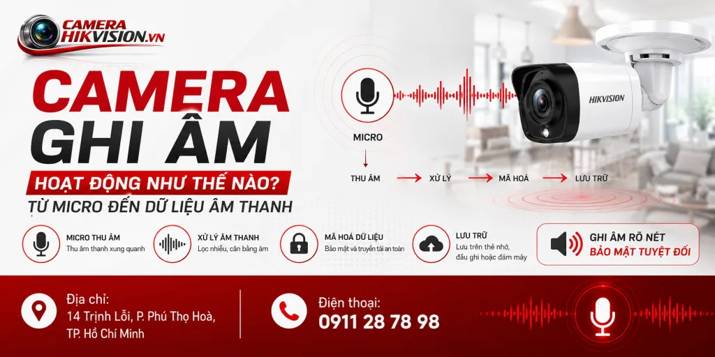 Camera ghi âm hoạt động như thế nào? Từ micro đến dữ liệu âm thanh