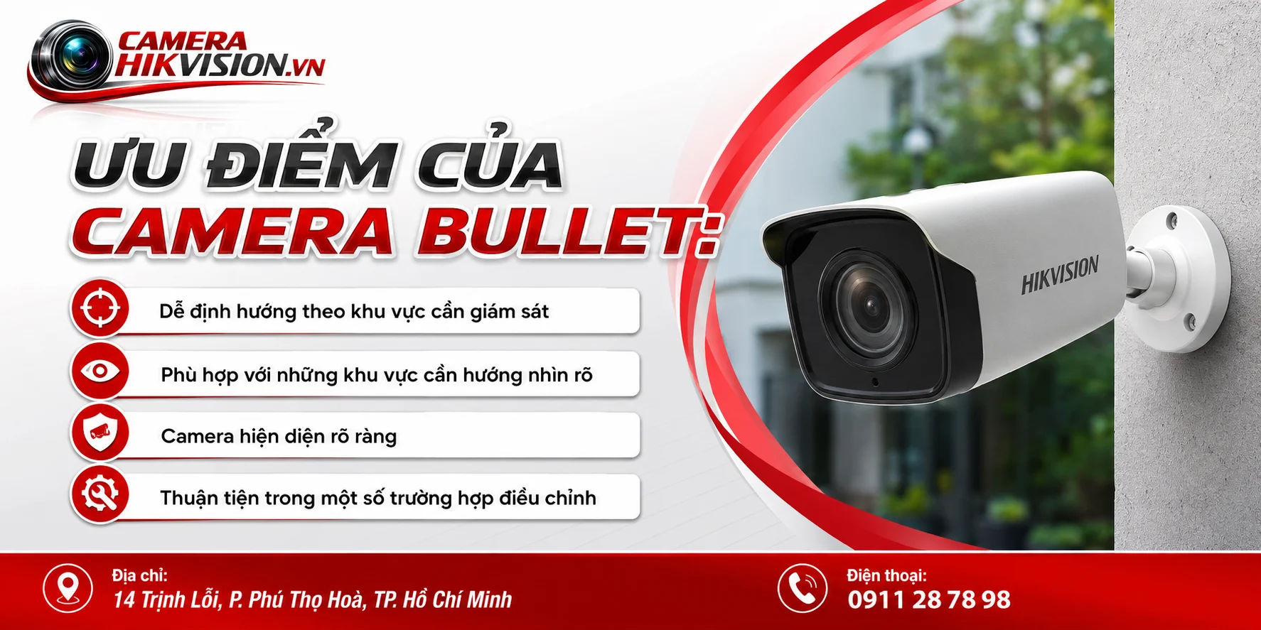 Ưu điểm của Camera Bullet