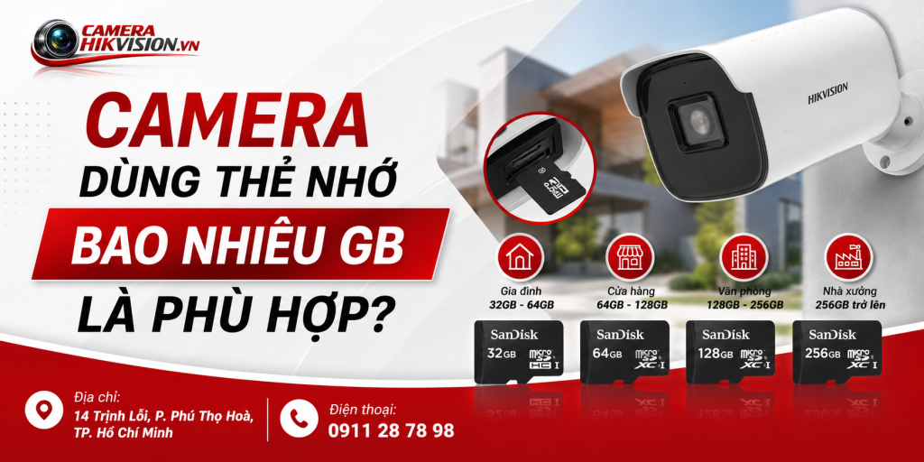 Camera dùng thẻ nhớ bao nhiêu GB là phù hợp?