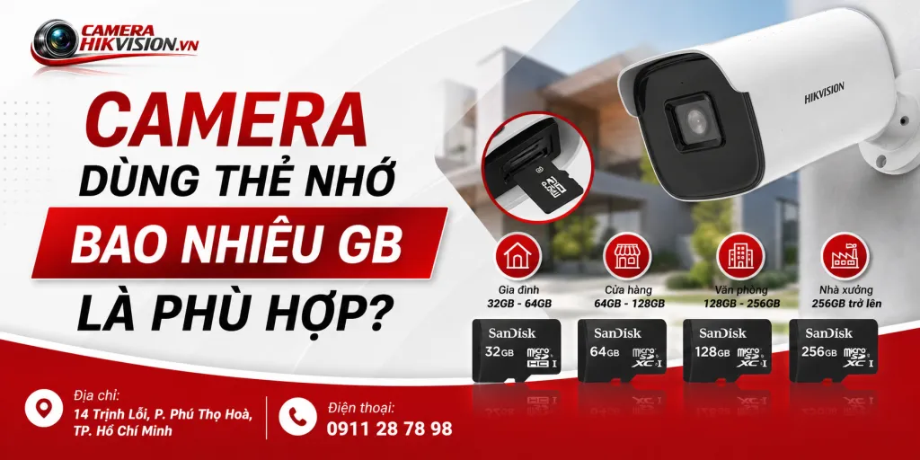 Camera dùng thẻ nhớ bao nhiêu GB là phù hợp?