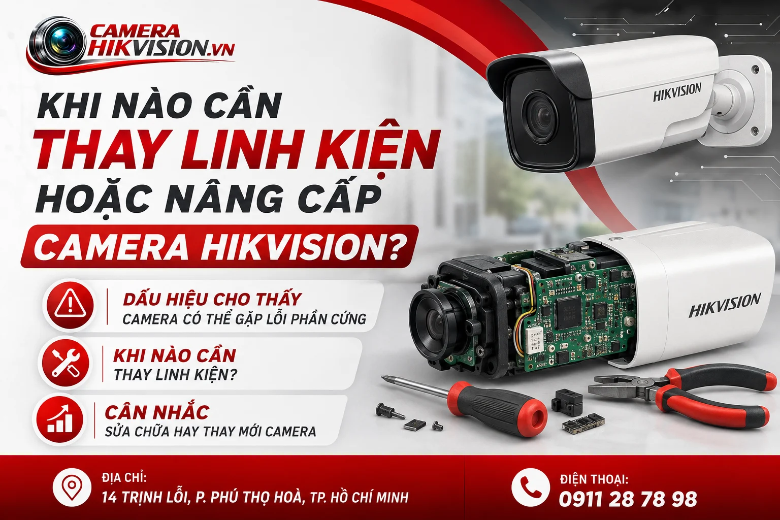 Khi nào cần thay linh kiện hoặc nâng cấp camera Hikvision?