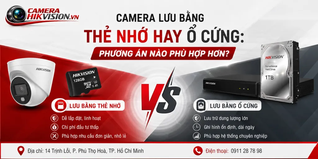 Camera lưu bằng thẻ nhớ hay ổ cứng: phương án nào phù hợp hơn?