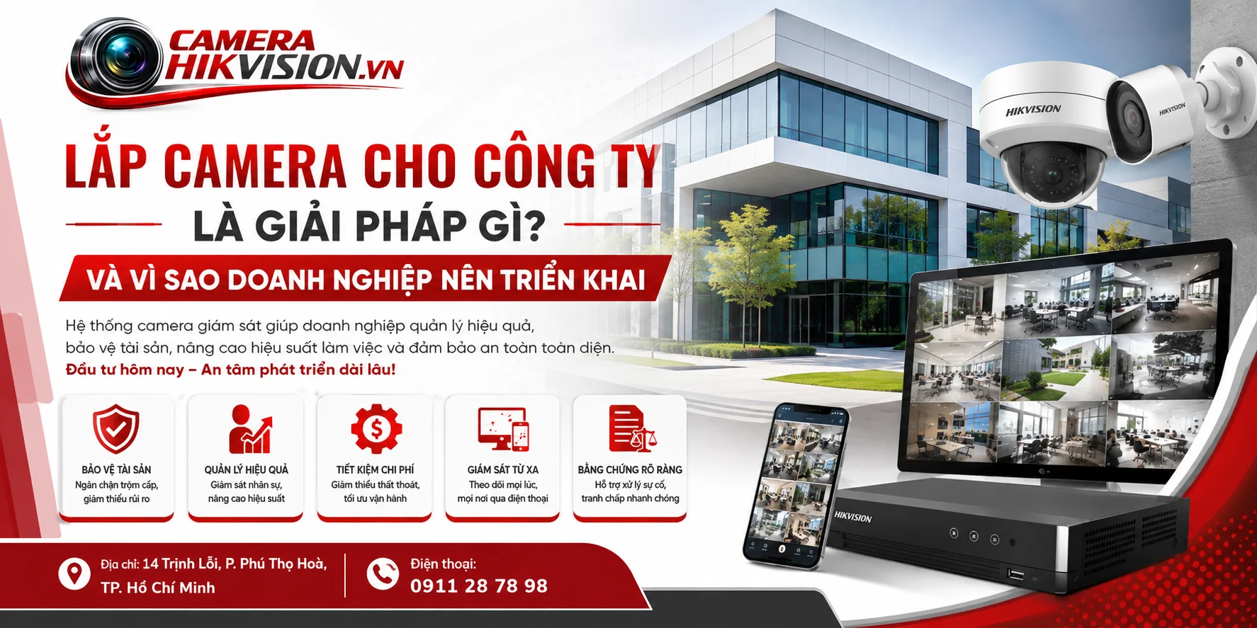 Lắp camera cho công ty là giải pháp gì và vì sao doanh nghiệp nên triển khai