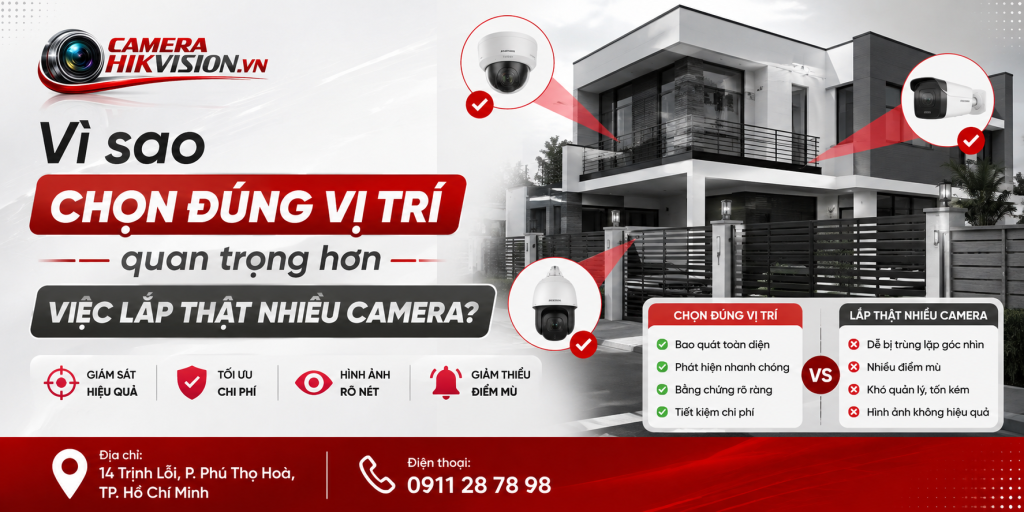 Vì sao chọn đúng vị trí quan trọng hơn việc lắp thật nhiều camera?