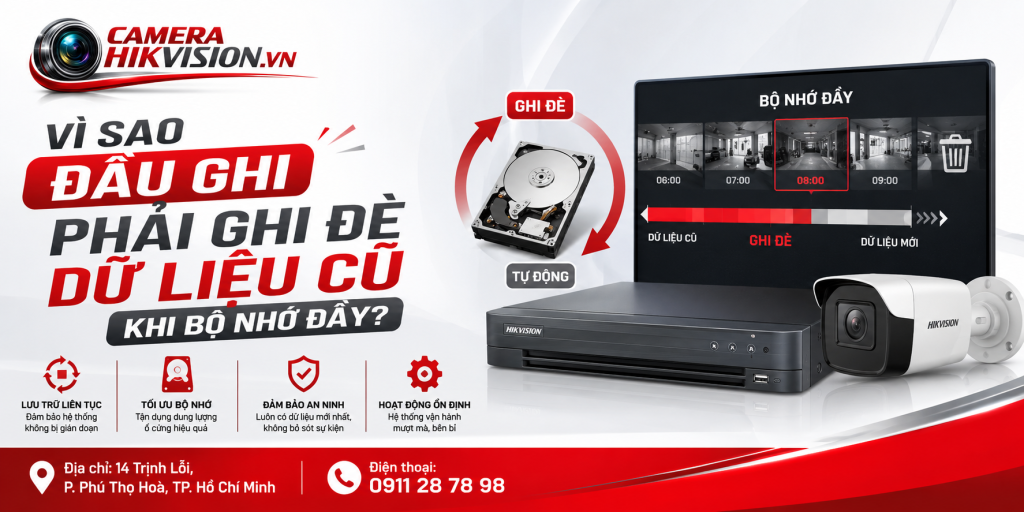 Vì sao đầu ghi phải ghi đè dữ liệu cũ khi bộ nhớ đầy?