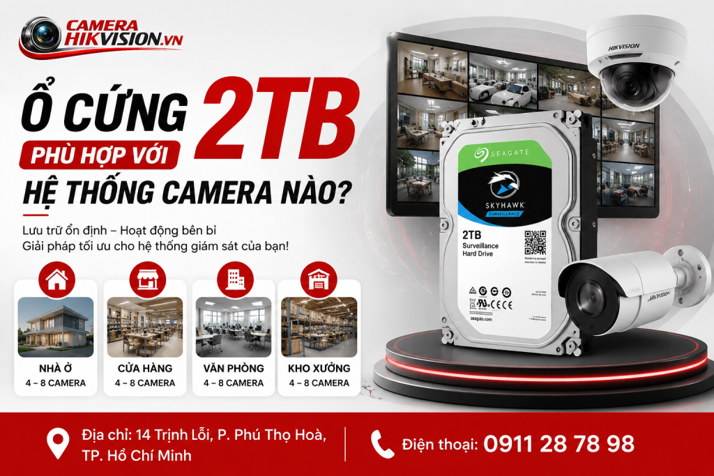 Ổ cứng 2TB phù hợp với hệ thống camera nào?