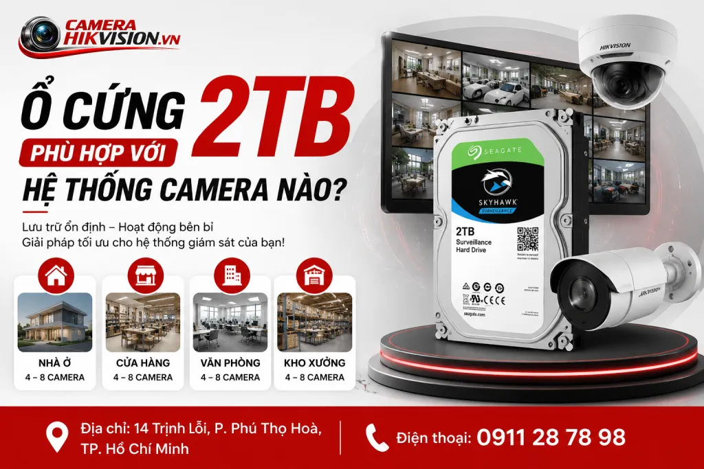 Ổ cứng 2TB phù hợp với hệ thống camera nào?