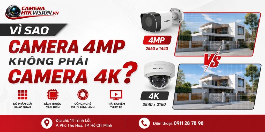 Vì sao camera 4MP không phải camera 4K?