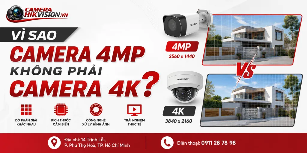 Vì sao camera 4MP không phải camera 4K?