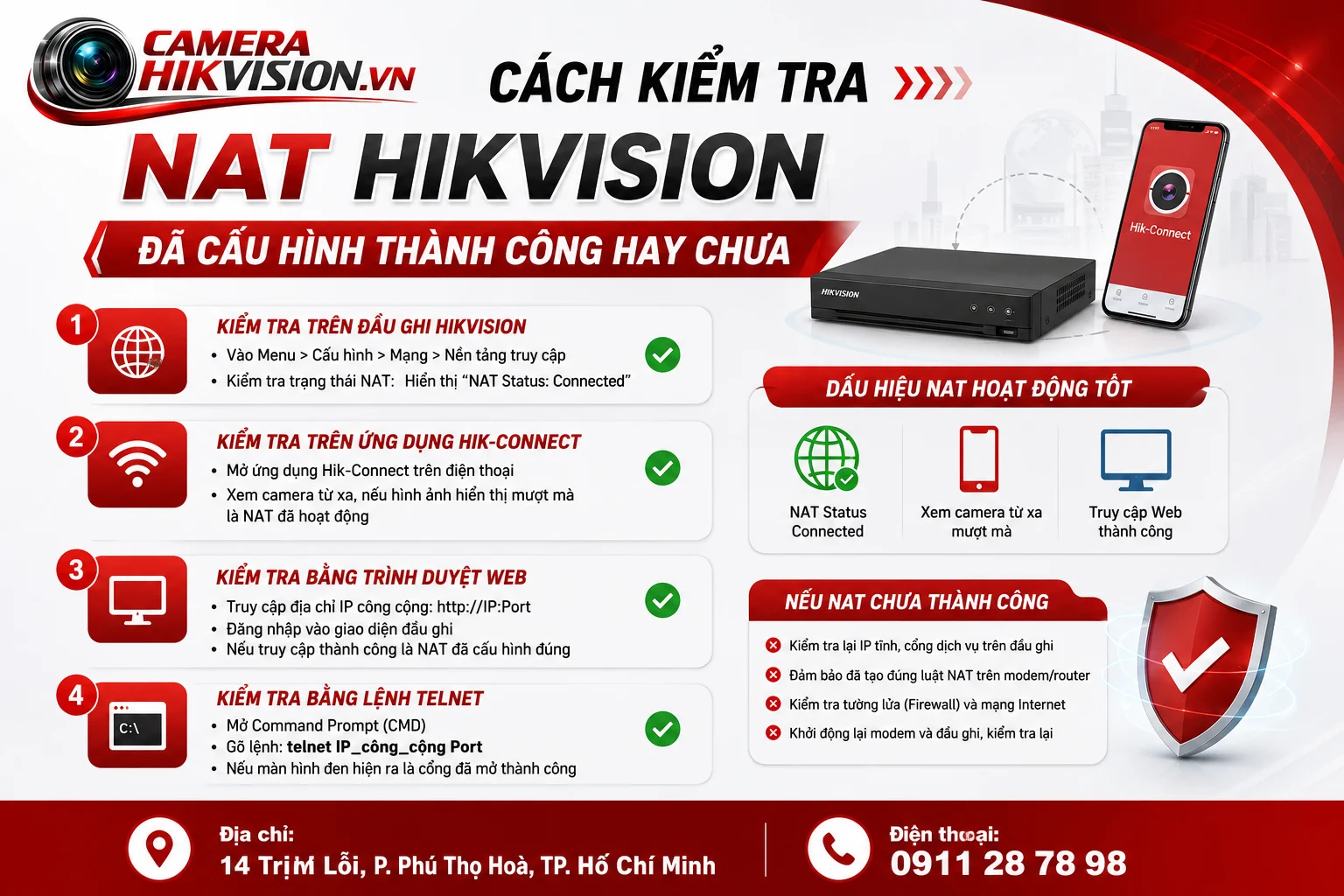 Cách kiểm tra NAT Hikvision đã cấu hình thành công hay chưa