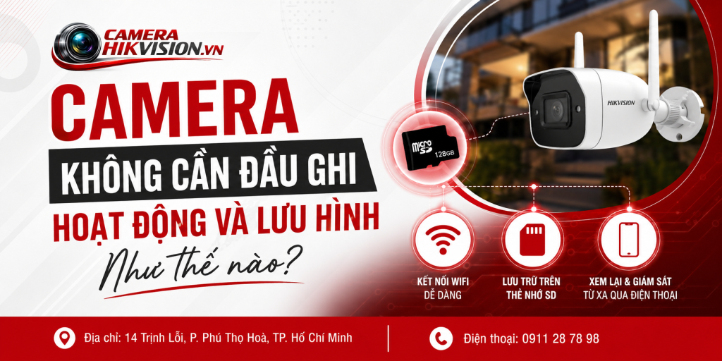 Camera không cần đầu ghi hoạt động và lưu hình như thế nào?