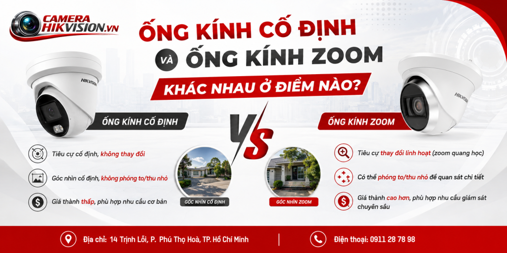 Ống kính cố định và ống kính zoom khác nhau ở điểm nào?