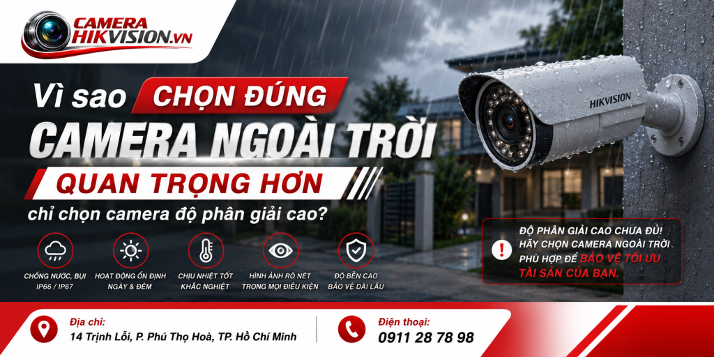 Vì sao chọn đúng camera ngoài trời quan trọng hơn chỉ chọn camera độ phân giải cao?