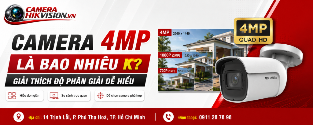 Camera 4MP là bao nhiêu K? Giải thích độ phân giải dễ hiểu
