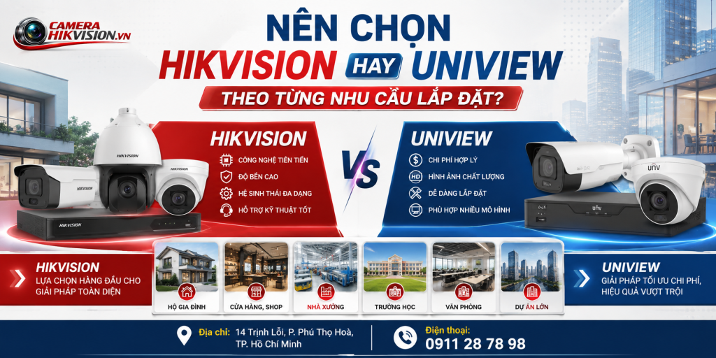 Nên chọn Hikvision hay Uniview theo từng nhu cầu lắp đặt?
