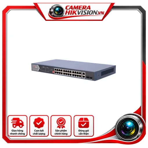 Switch mạng 24 cổng PoE , hỗ trợ HiPOE