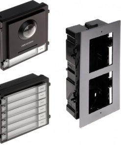 Nút bấm IP 7 cổng cho bảy căn hộ riêng biệt, thiết kế sang trọng (Lắp âm tường) DS-KIS27