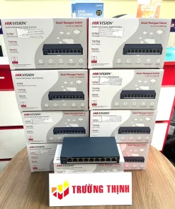 Switch mạng thông minh 8 cổng PoE – ảnh thực tế tại Trường Thịnh Telecom