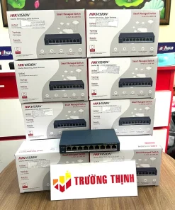 Switch mạng thông minh 8 cổng PoE – ảnh thực tế tại Trường Thịnh Telecom