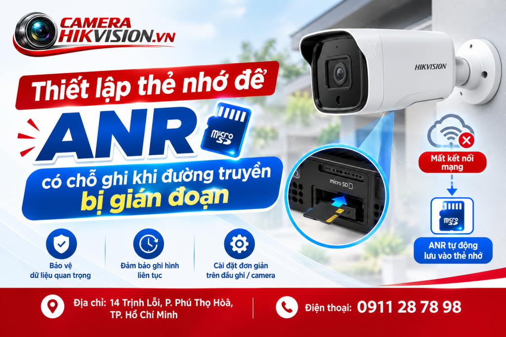 Thiết lập thẻ nhớ để ANR có chỗ ghi khi đường truyền bị gián đoạn