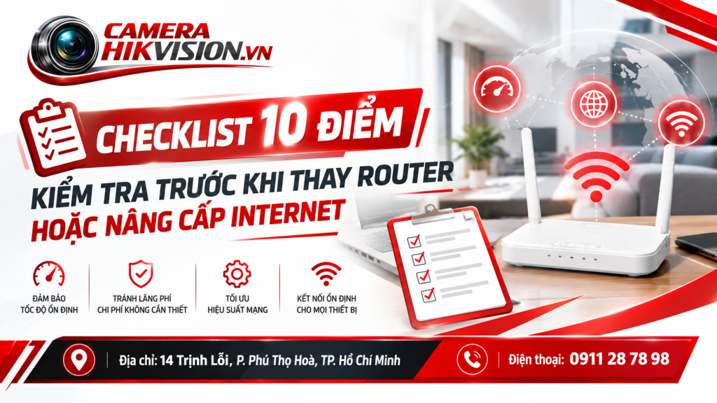 Checklist 10 điểm kiểm tra trước khi thay router hoặc nâng cấp Internet