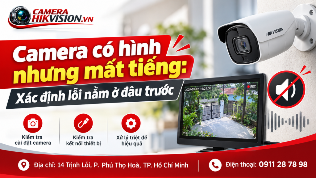 Camera có hình nhưng mất tiếng: Xác định lỗi nằm ở đâu trước