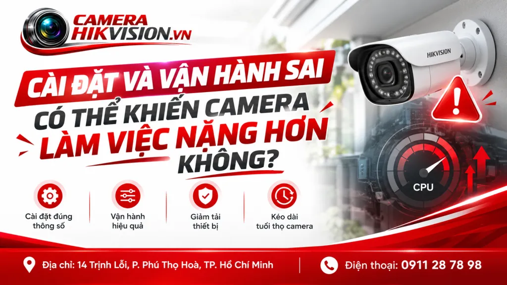 Cài đặt và vận hành sai có thể khiến camera làm việc nặng hơn không?