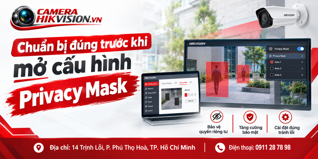 Chuẩn bị đúng trước khi mở cấu hình Privacy Mask