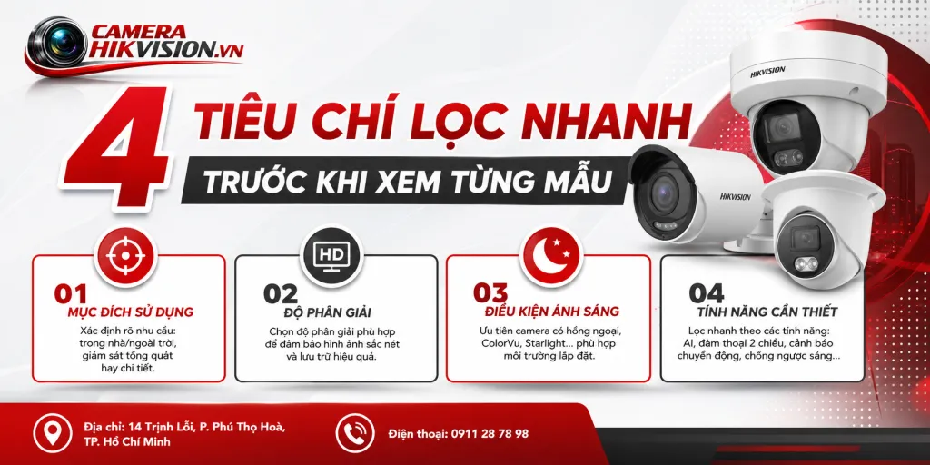 4 tiêu chí lọc nhanh trước khi xem từng mẫu