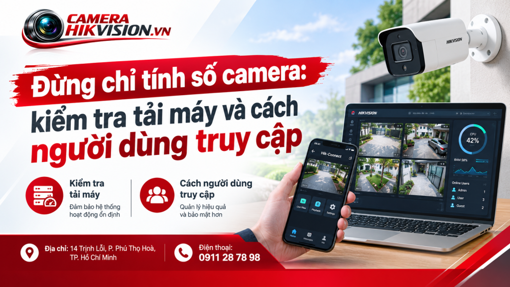 Đừng chỉ tính số camera: kiểm tra tải máy và cách người dùng truy cập