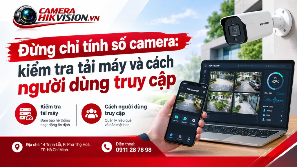 Đừng chỉ tính số camera: kiểm tra tải máy và cách người dùng truy cập