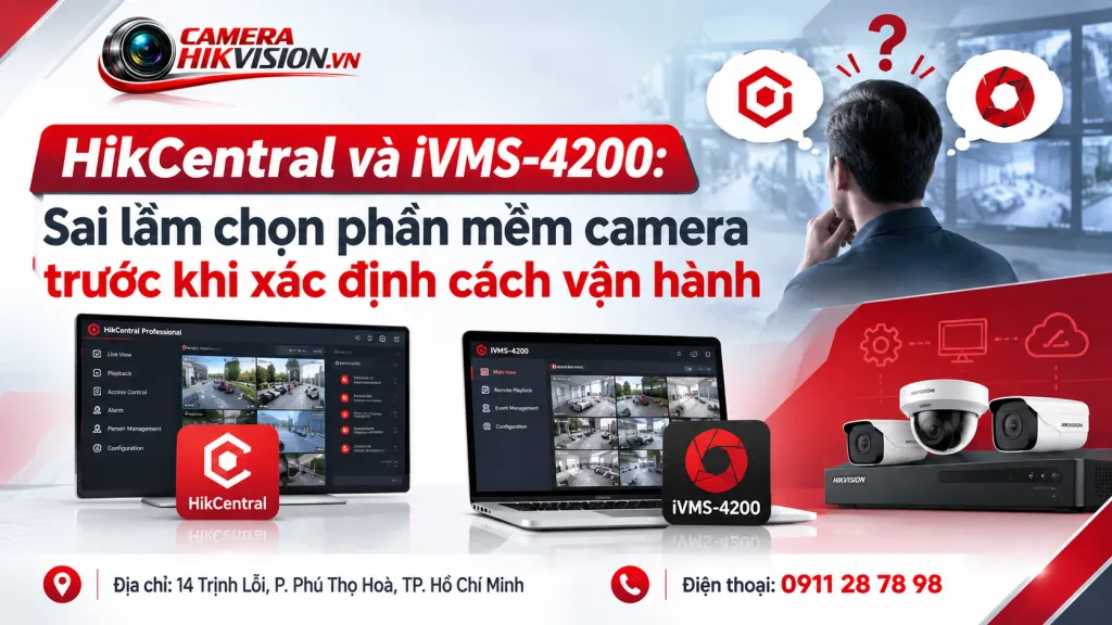 HikCentral và iVMS-4200: Sai lầm chọn phần mềm camera trước khi xác định cách vận hành