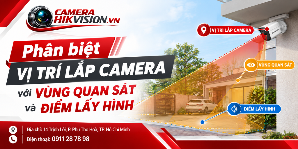 Phân biệt vị trí lắp camera với vùng quan sát và điểm lấy hình
