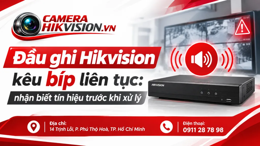 Đầu ghi Hikvision kêu bíp liên tục: nhận biết tín hiệu trước khi xử lý